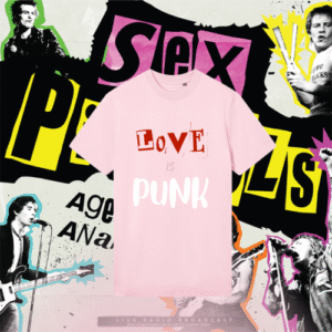 Pink T-shirt with a Logo print 'Love is Punk'