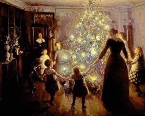 Merry Christmas by Viggo Johansen (1891)