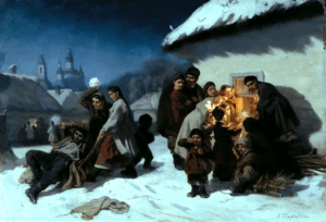 Kostiantyn Trutovsky’s 1864 painting Caroling in Ukraine