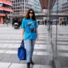 Blue ai art t-shirt
