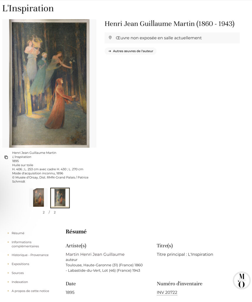 Henri Jean Guillaume Martin – Inspiration (1895)